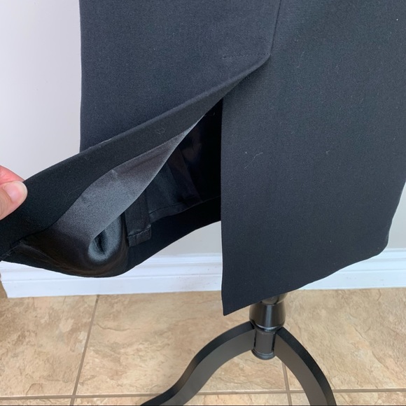 Cassis Black Leather Trim Pencil Skirt Size 10 NWT - Picture 5 of 11